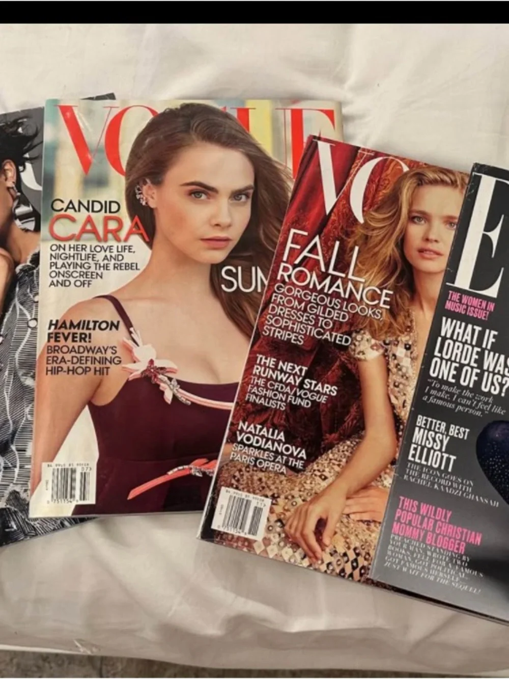 Vogue Covers Featuring Red and Beige Tones - Picture 1 of 1